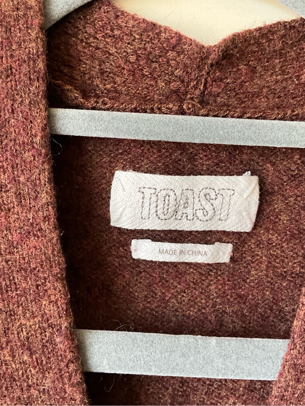 Toast Ffion Wool Cashmere Boxy Cardigan Sweater Pecan Brown Sz XXS - Picture 8 of 9
